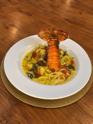 Pasta with Truffle Oil and Lobster